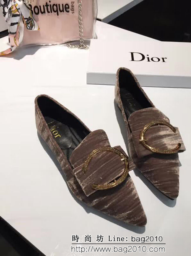 DIOR迪奧 新款 韓國絨 高端時尚 秋冬女單鞋  QZS1691